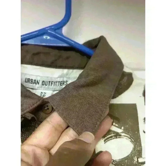 Urban Outfitters Hazel Printed Polo Mini Dress In Brown Multi Size XS 50s Retro - Picture 6 of 10